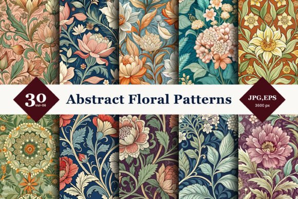 Abstract Floral Seamless Patterns 06: A Comprehensive Guide to Modern Botanical Design