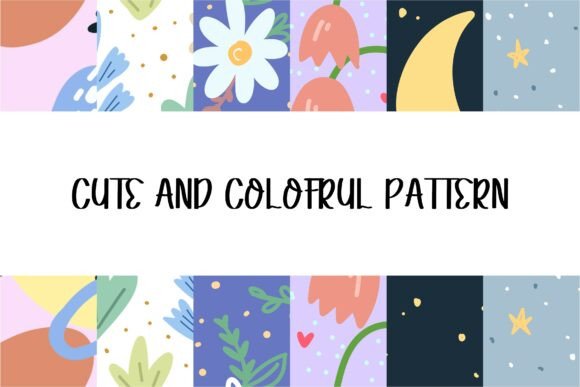 Colorful Flower and Heart Patterns: Elevate Your Creative Projects with Charming Design Elements