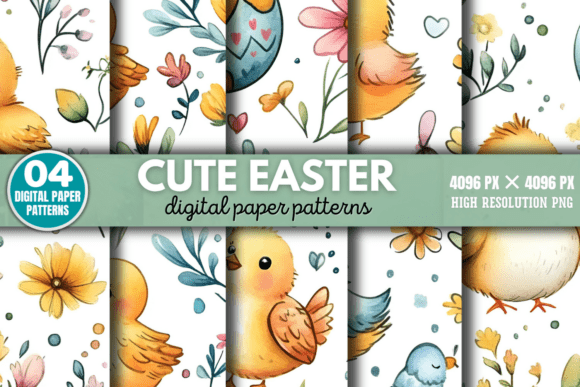 Cute Easter Patterns Digital Pattern 5: Elevating Seasonal Design with Texture and Creativity