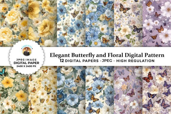 Elegant Butterfly and Floral Patterns: A Comprehensive Guide to Digital Design Assets