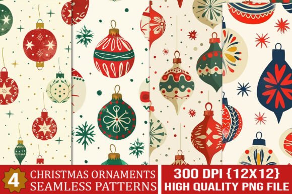 Evaluating the Christmas Ornament Seamless Patterns Set for Professional and Personal Design Projects