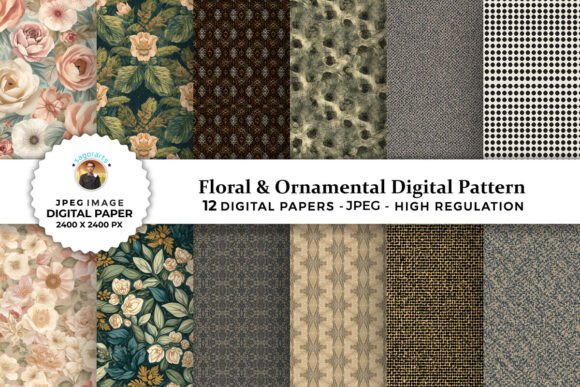 Floral Ornamental Digital Patterns: Elevating Your Craft Projects with Precision