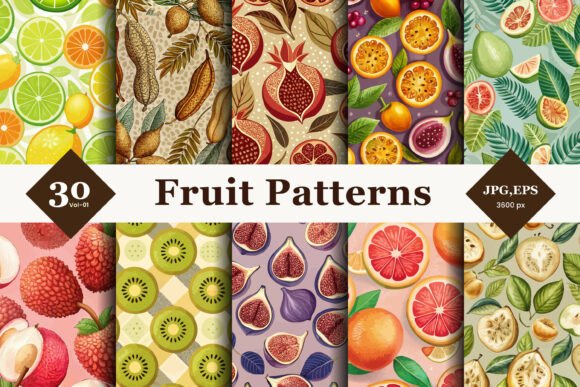 Fruit Seamless Patterns 01: Elevate Your Visual Design