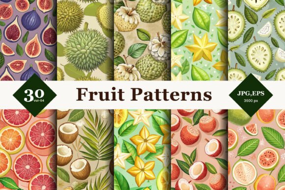 Fruit Seamless Patterns 04