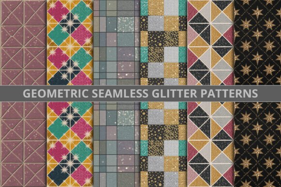 Geometric Seamless Glitter Patterns: Redefining Visual Luxury in Modern Design
