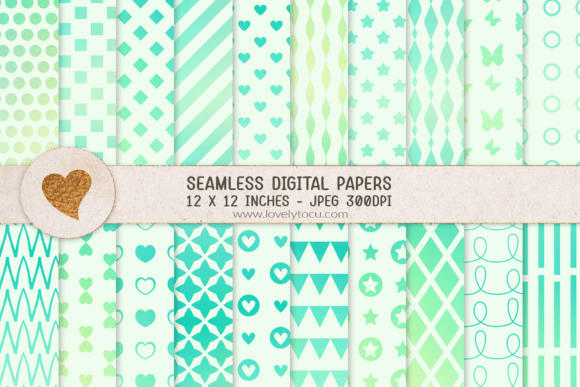 Green Gradient Paper Patterns: A Practical Review of Seamless Digital Assets