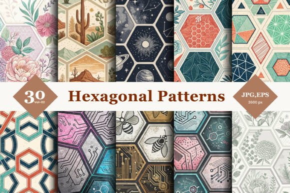 Hexagonal Seamless Patterns 02: A Practical Review for Designers and Creators