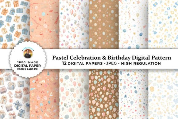 Pastel Celebration Birthday Patterns