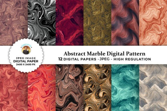 Transform Your Creations with the Elegance of Abstract Marble Digital Patterns