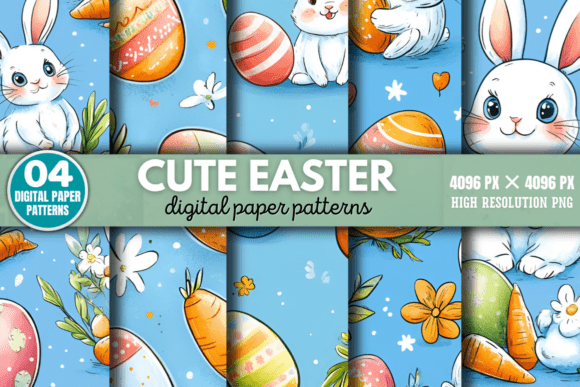 Transform Your Creative Projects with Cute Easter Patterns Digital Pattern 4